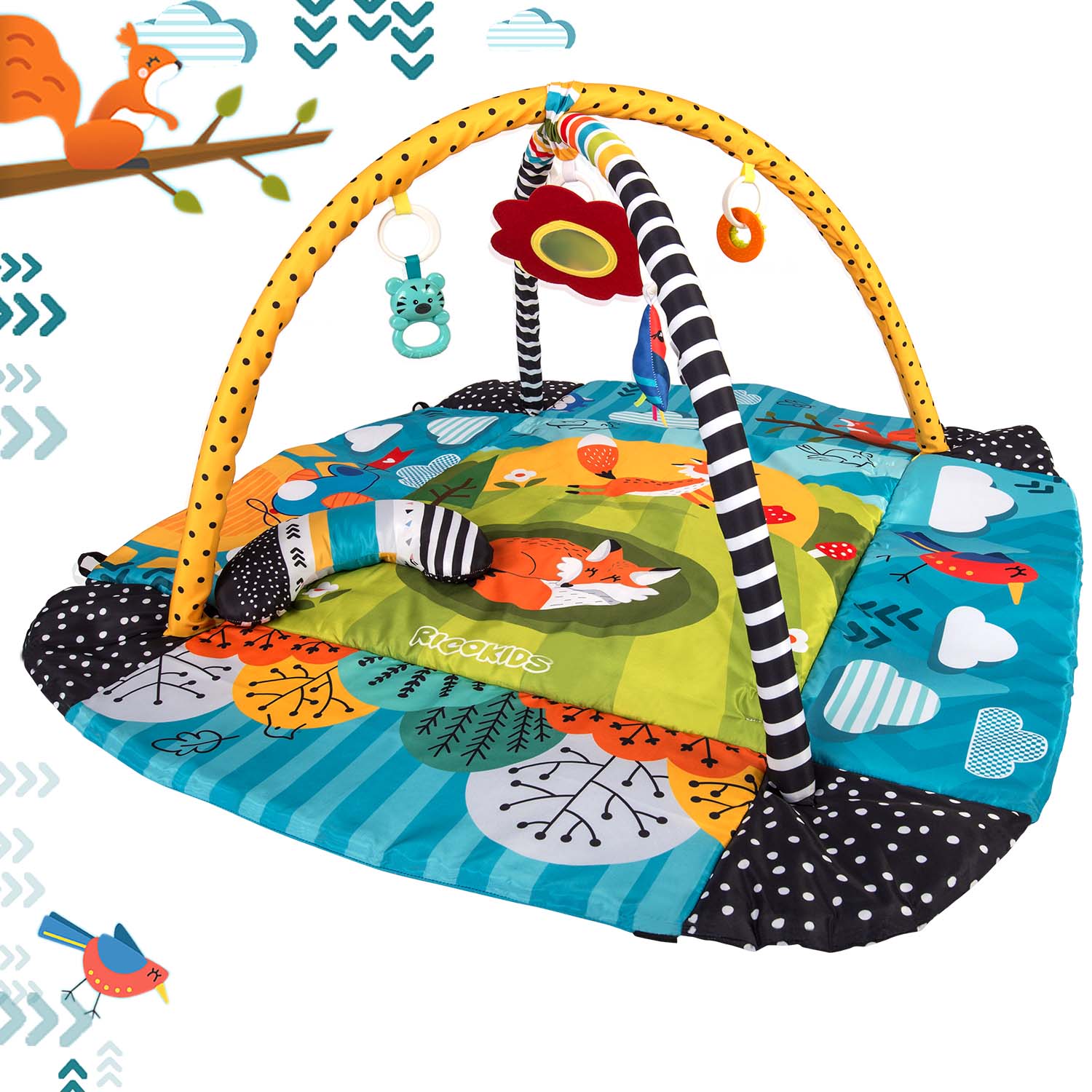 Interaktívna vzdelávacia podložka 110 x 100 cm Lisek Ricokids – Obrázok 3