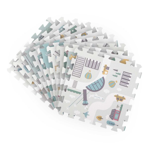 Penová podložka puzzle 105x105cm + penové figúrky Nukido Town – Obrázok 7
