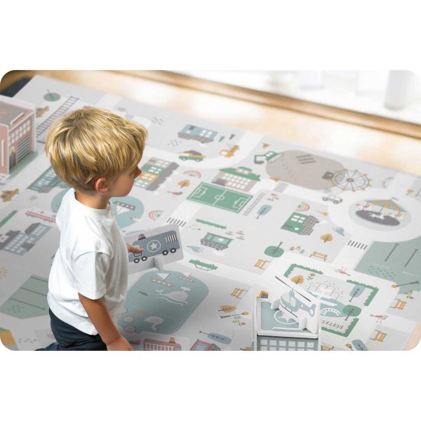 Penová podložka puzzle 105x105cm + penové figúrky Nukido Town – Obrázok 9
