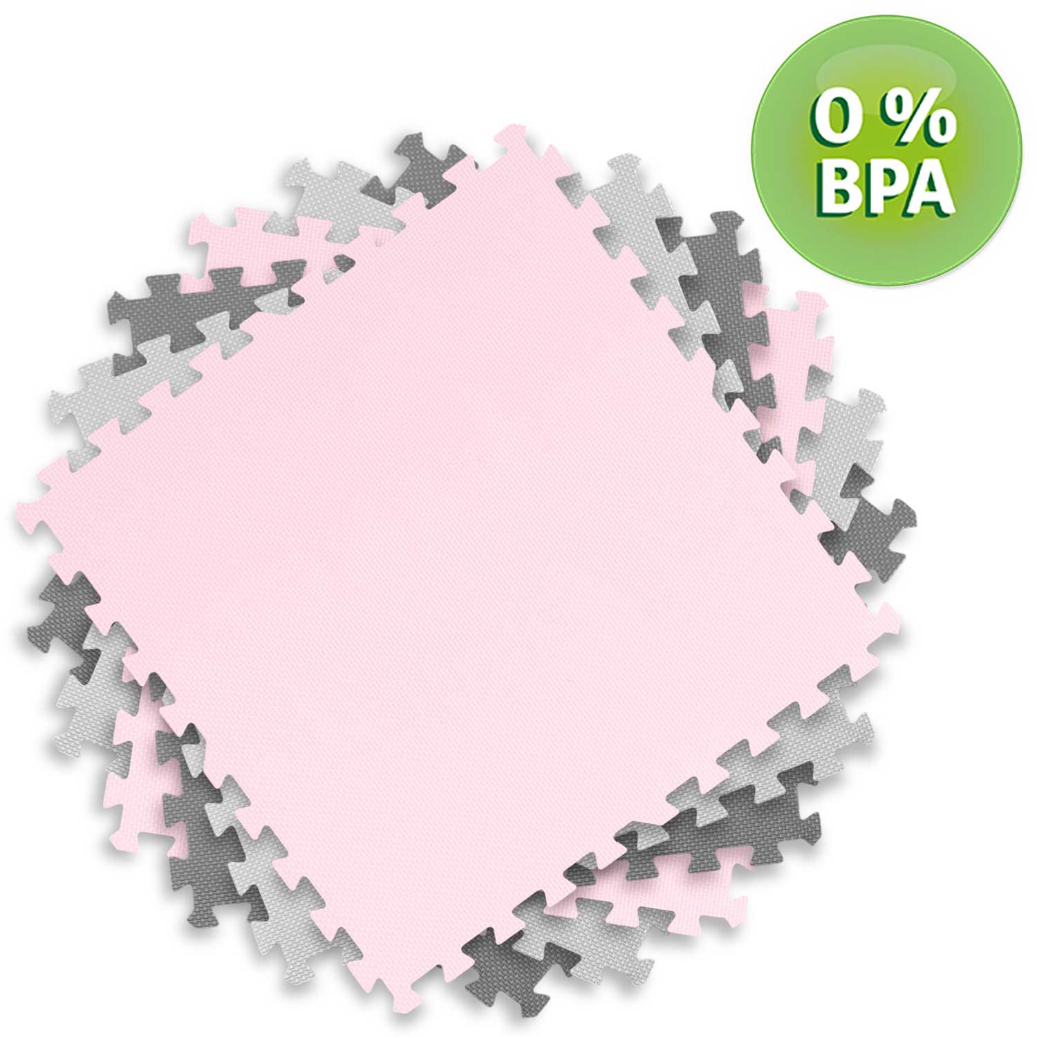 Penová podložka puzzle 180x180cm 9 ks sivoružová – Obrázok 7