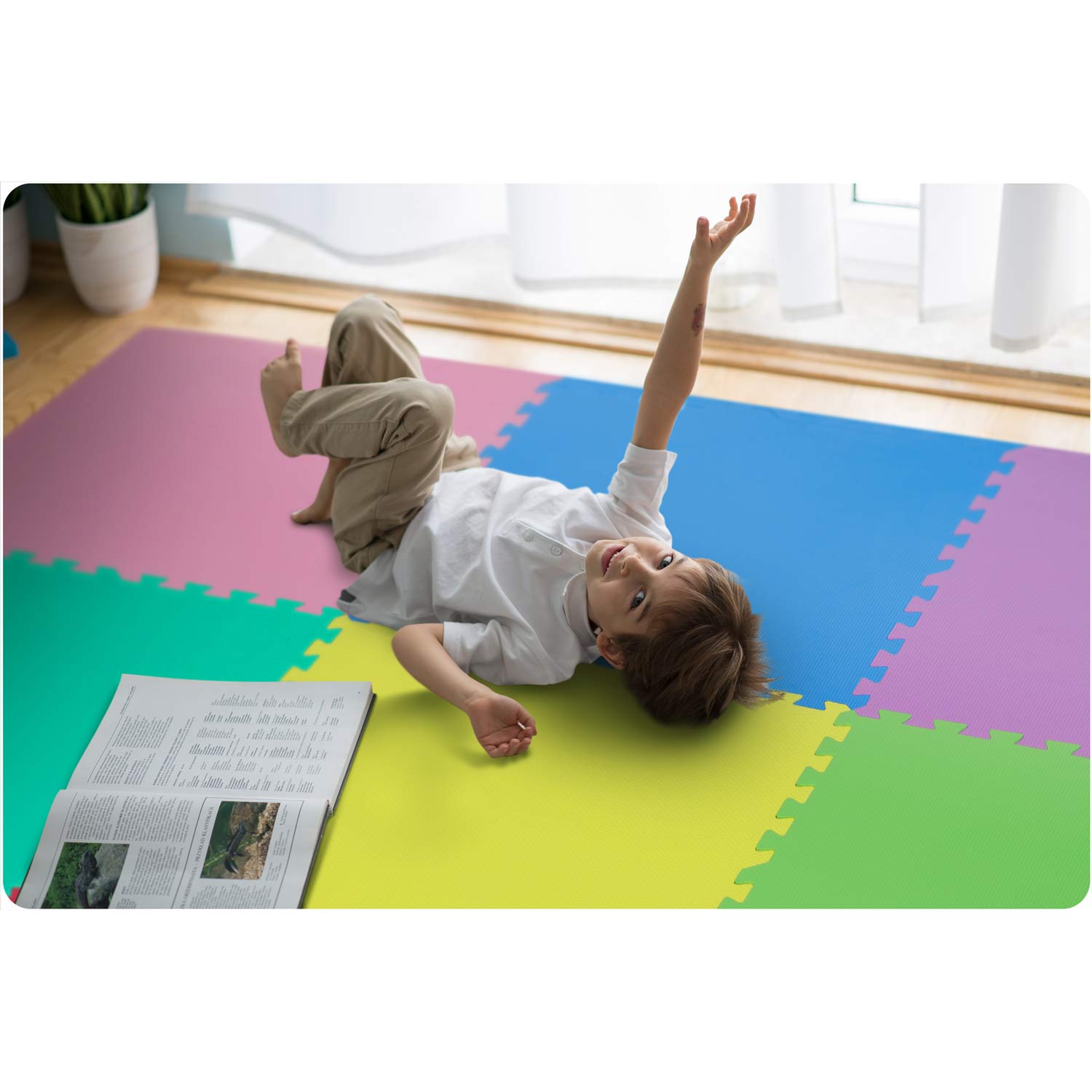 Penová podložka puzzle 180x180cm 9 ks viacfarebná – Obrázok 5