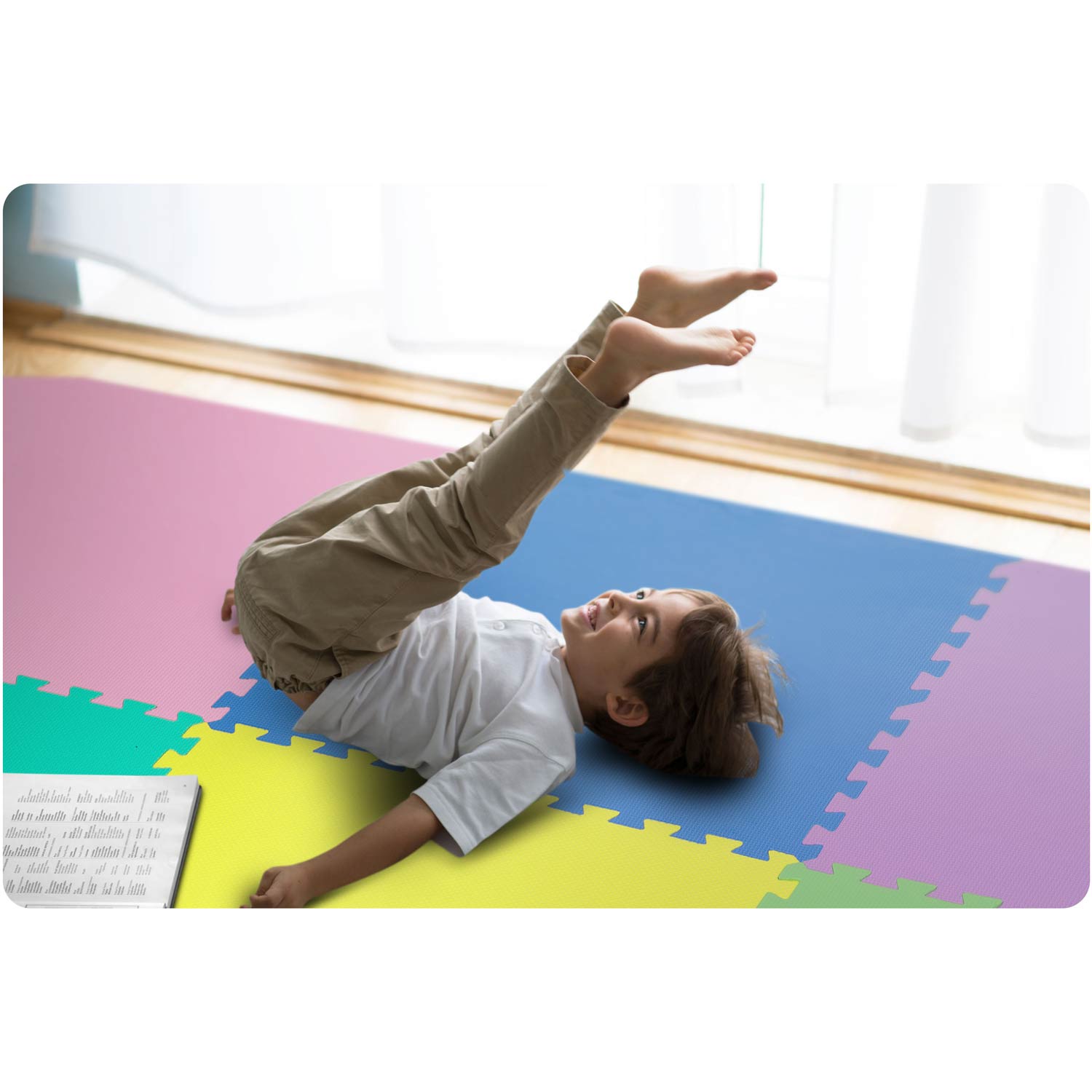 Penová podložka puzzle 180x180cm 9 ks viacfarebná – Obrázok 6