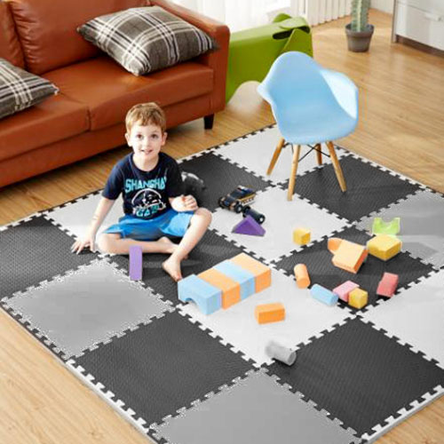 Penová podložka veľké penové puzzle šachovnica 180x180cm 9 ks – Obrázok 4