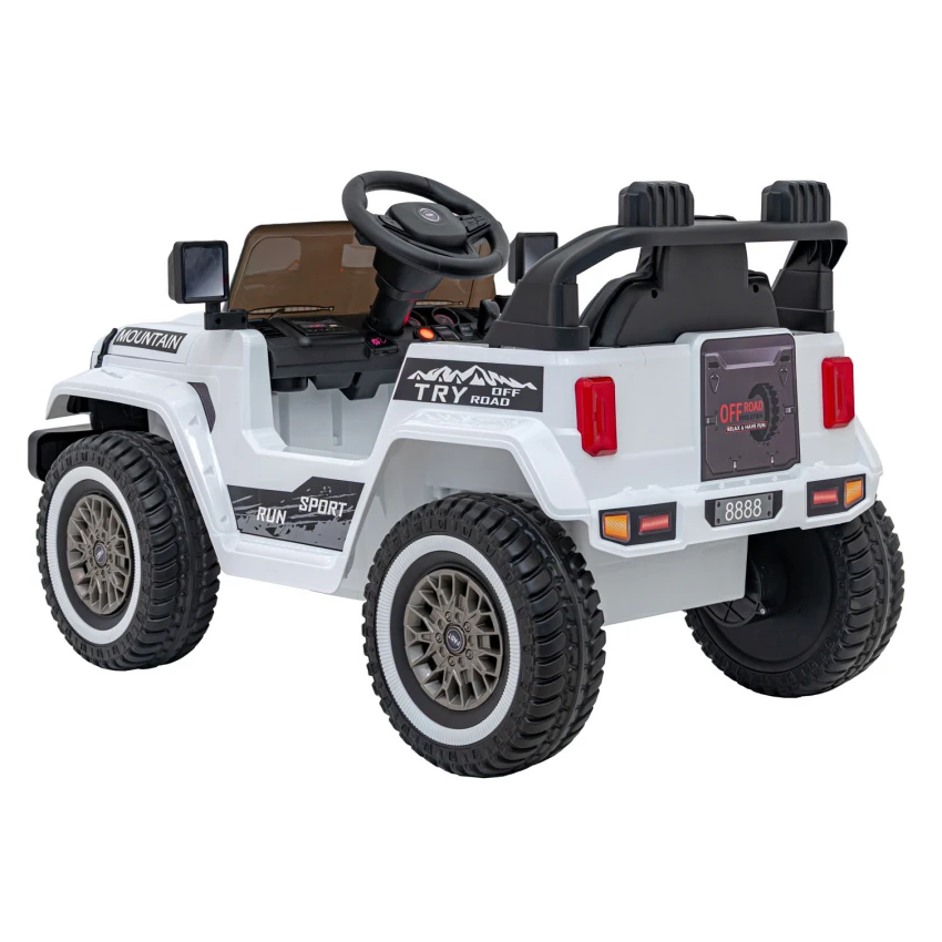 Elektrické autíčko Terénne Jeep EVA biela J-PA0111 BI – Obrázok 8