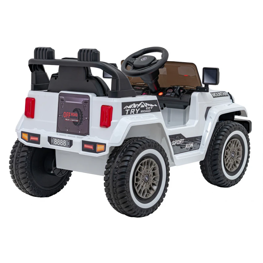 Elektrické autíčko Terénne Jeep EVA biela J-PA0111 BI – Obrázok 7