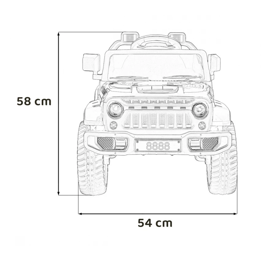 Elektrické autíčko Terénne Jeep EVA biela J-PA0111 BI – Obrázok 12