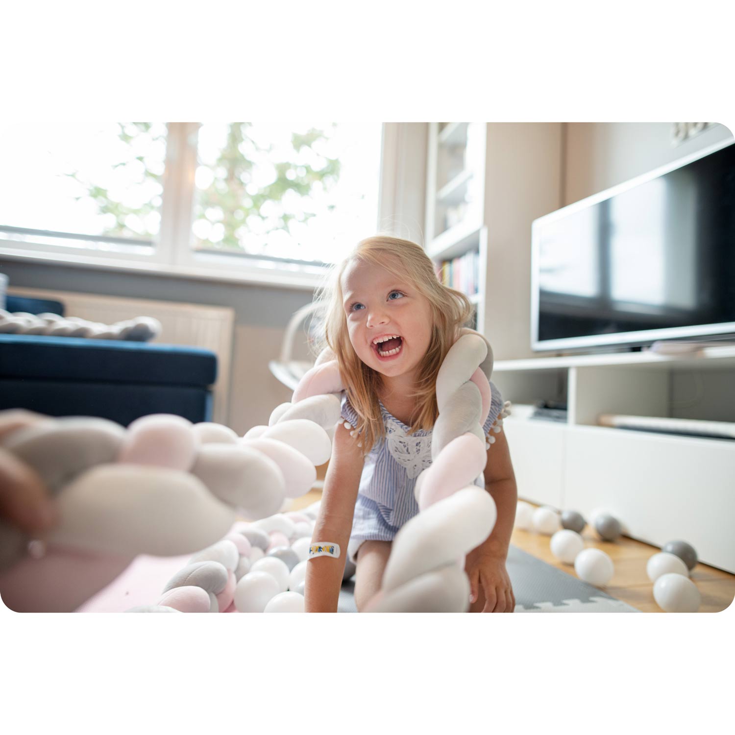 Zavinovačka do postieľky Ricokids 3m - mätovosivá – Obrázok 9