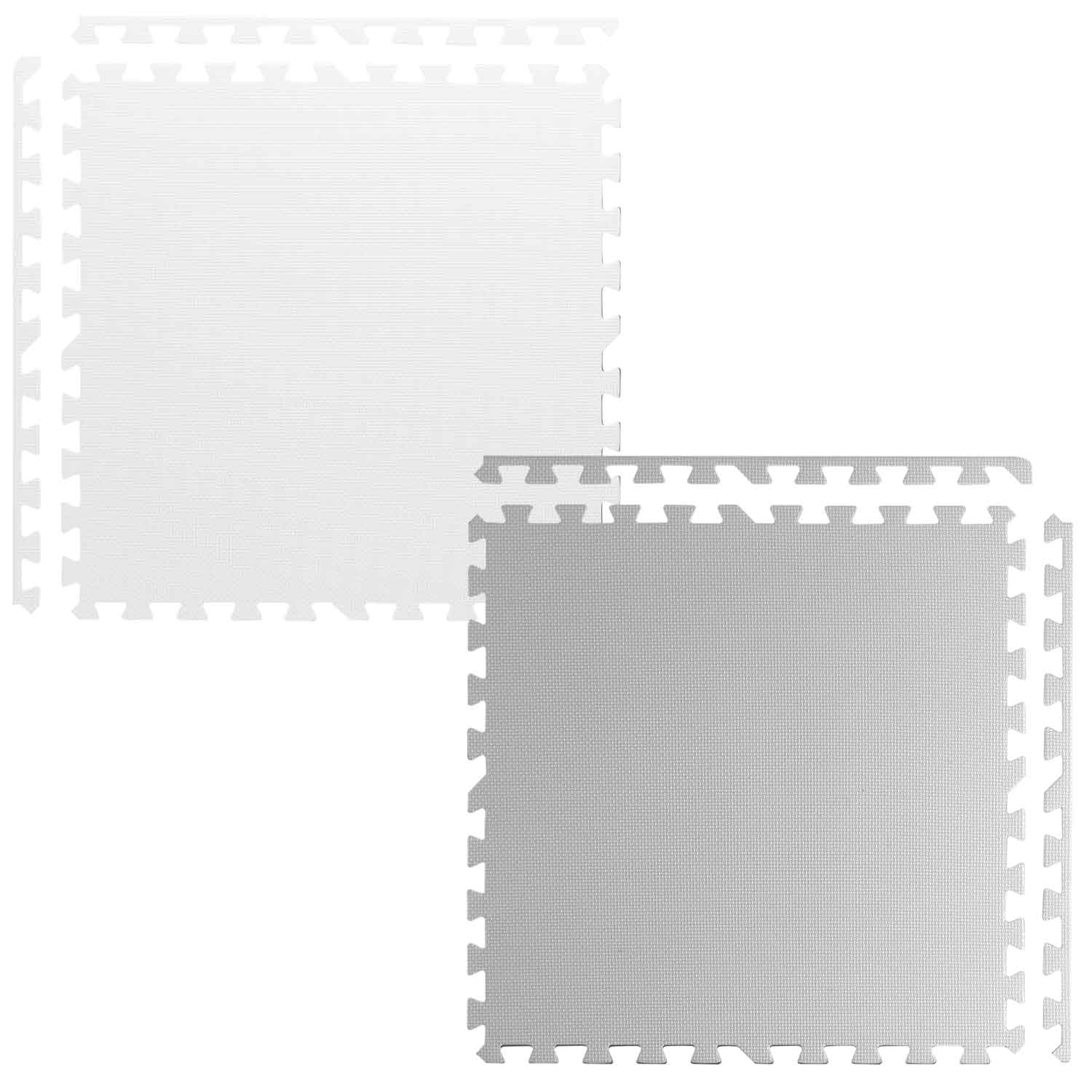 Penová podložka puzzle biela a sivá 60 x 60 cm 9 ks. – Obrázok 2