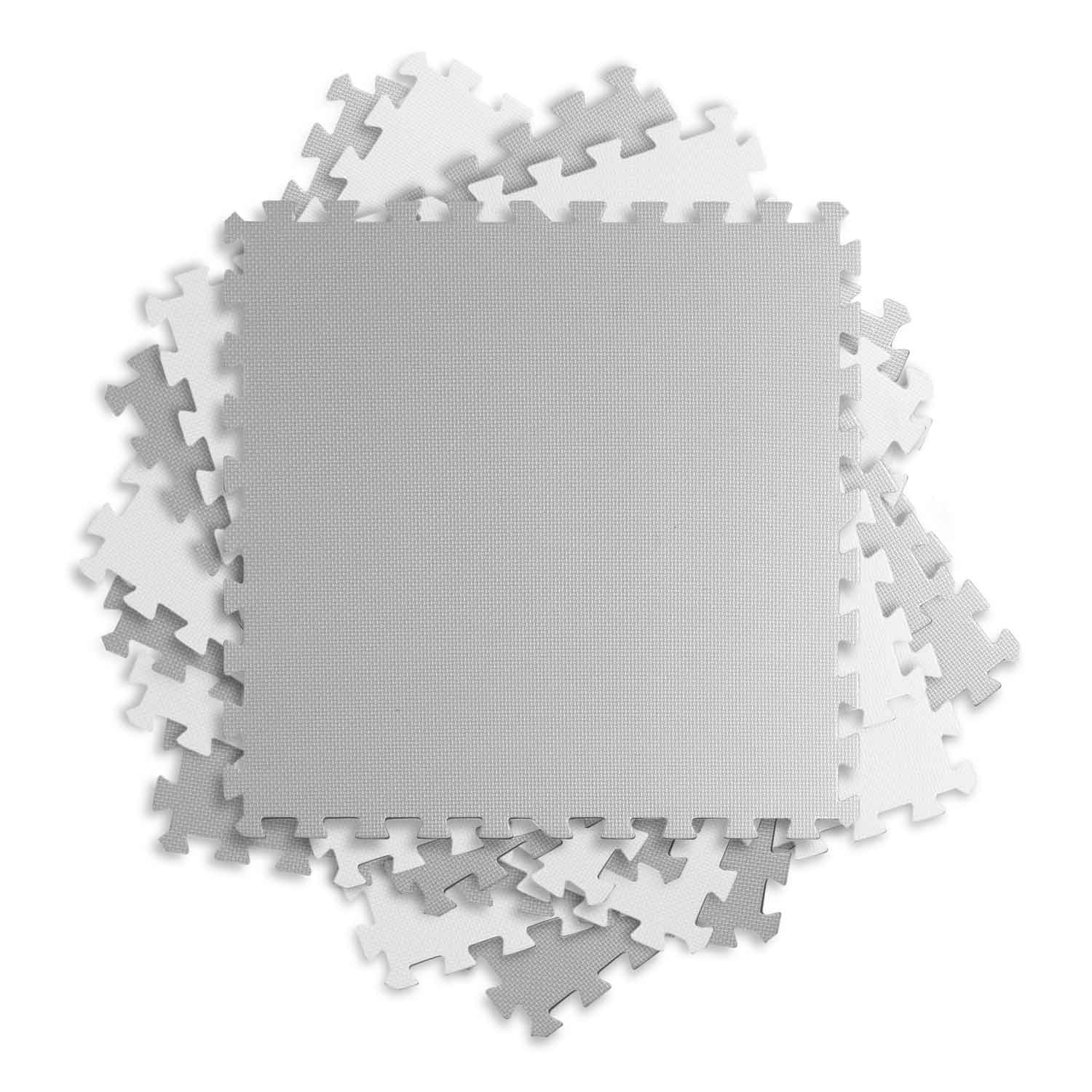 Penová podložka puzzle biela a sivá 60 x 60 cm 9 ks. – Obrázok 3