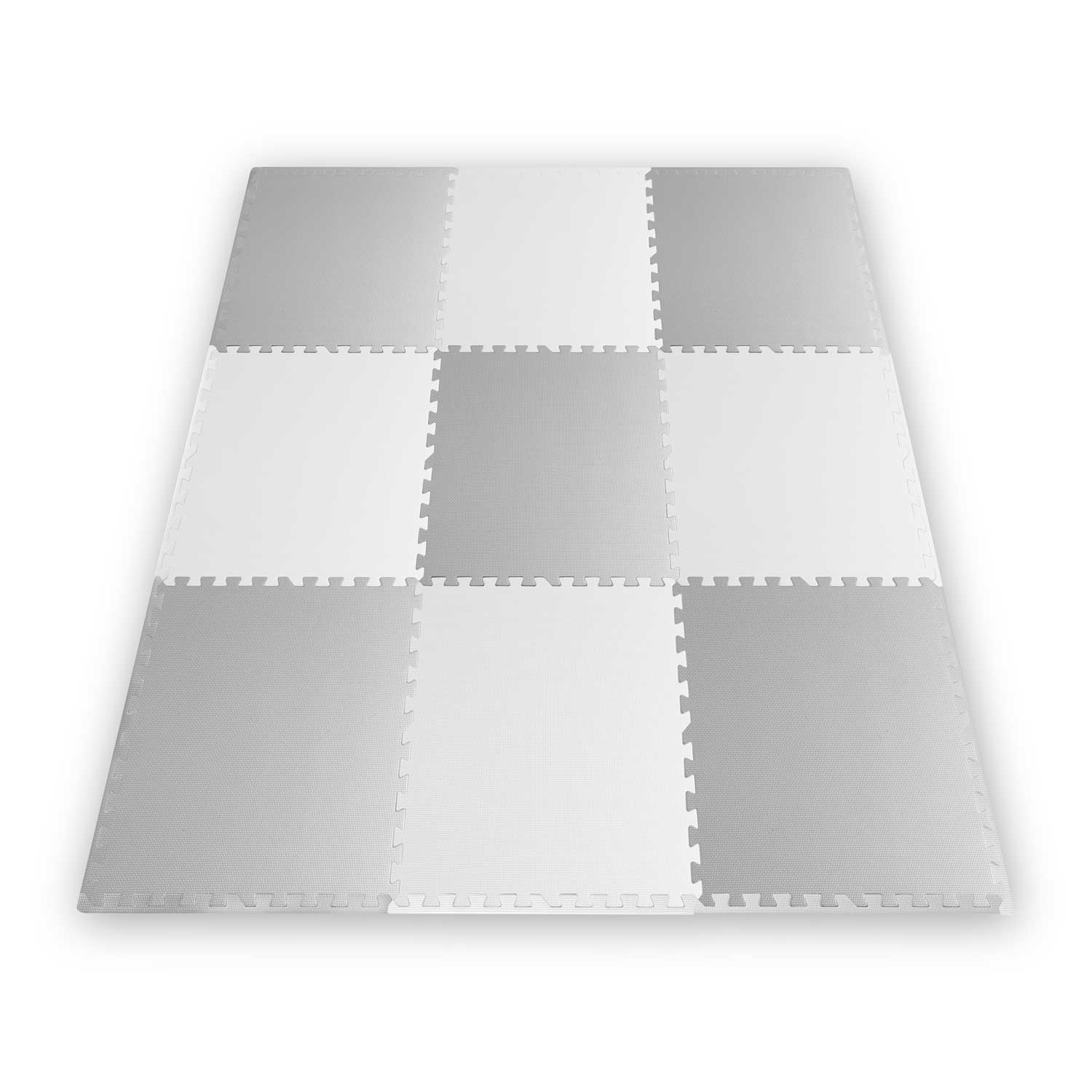Penová podložka puzzle biela a sivá 60 x 60 cm 9 ks. – Obrázok 4