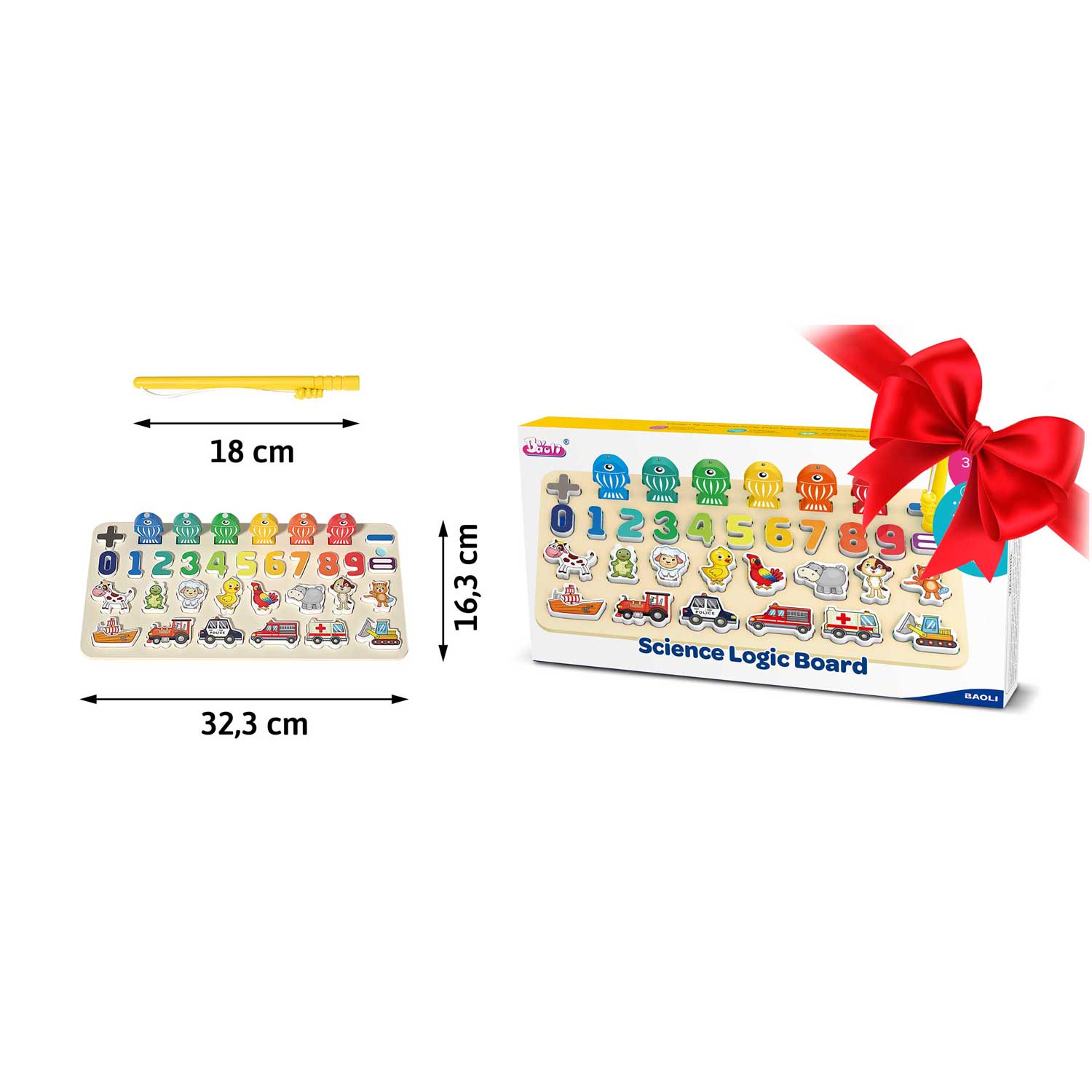 Ricokids 781400 Vzdelávacia tabuľa Čísla, zvieratá a vozidlá – Obrázok 10