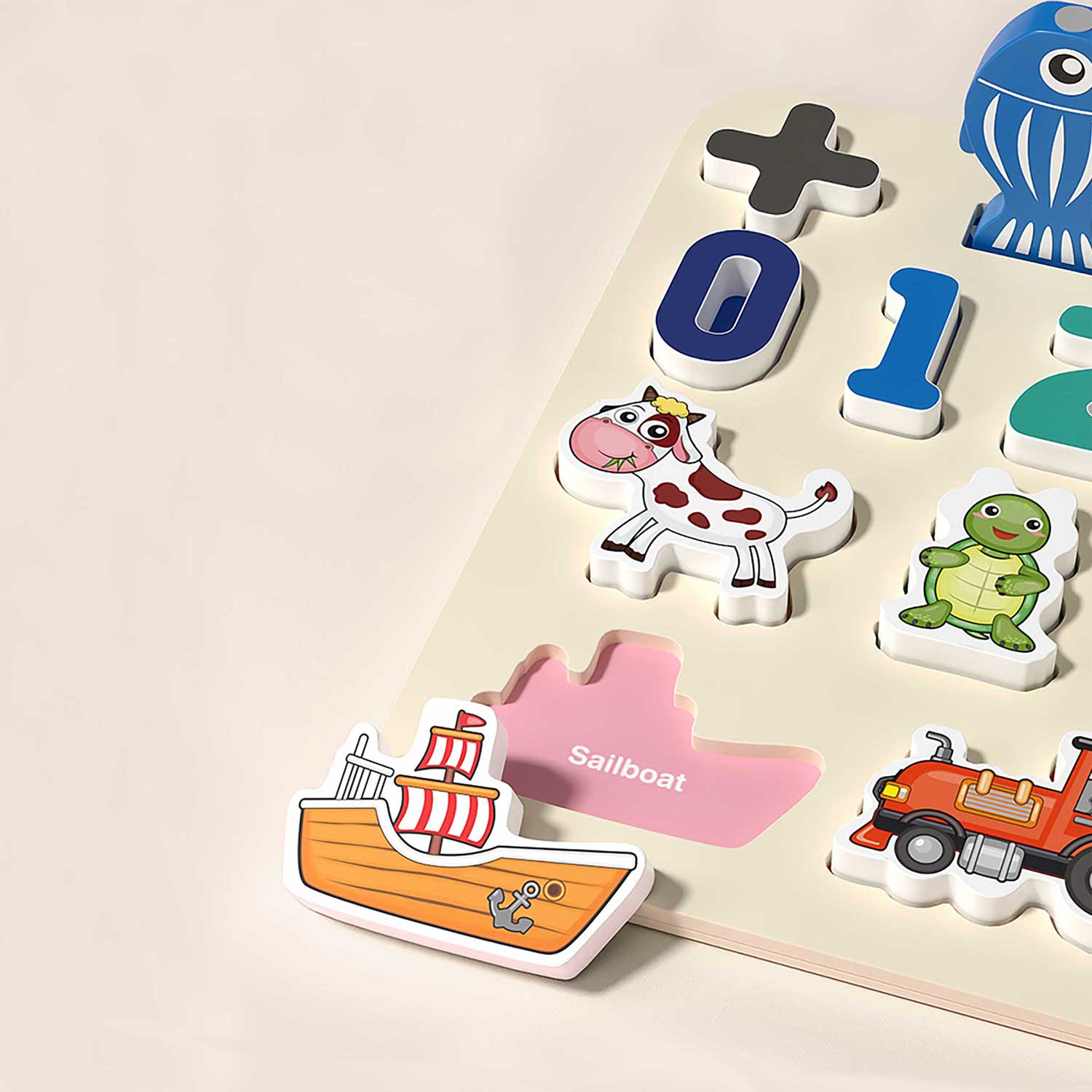 Ricokids 781400 Vzdelávacia tabuľa Čísla, zvieratá a vozidlá – Obrázok 6