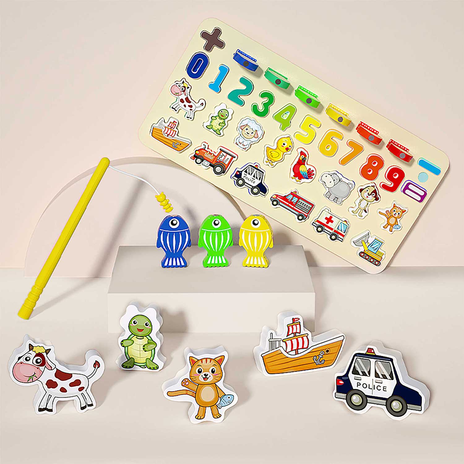 Ricokids 781400 Vzdelávacia tabuľa Čísla, zvieratá a vozidlá – Obrázok 7