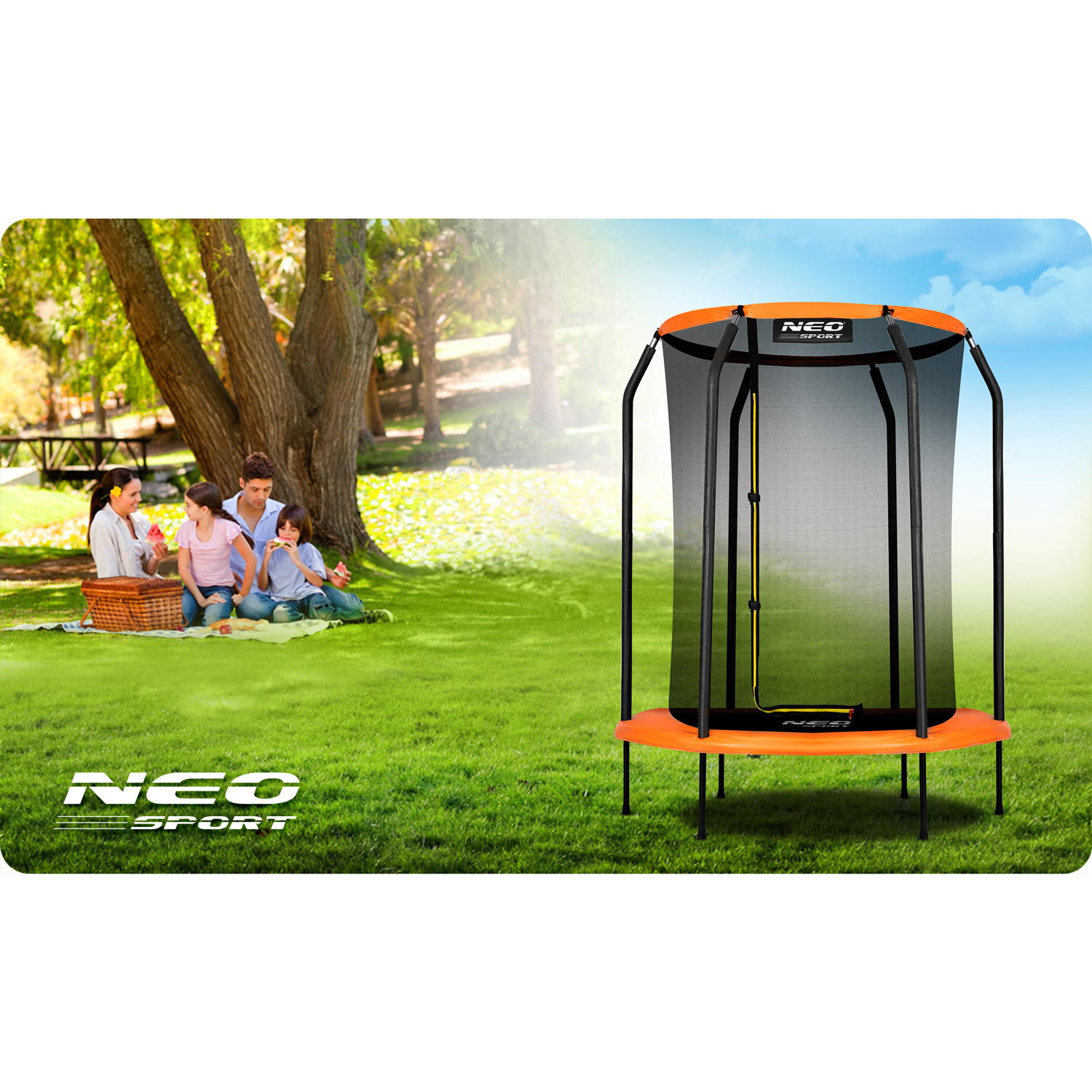 Detská záhradná trampolína 152 cm 5 ft Neo-Sport – Obrázok 8