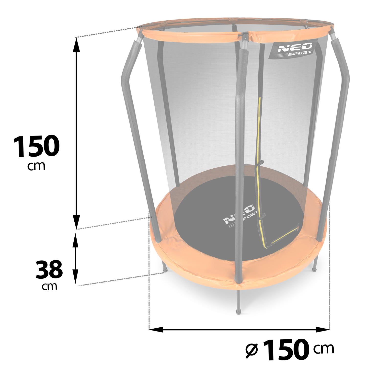 Detská záhradná trampolína 152 cm 5 ft Neo-Sport – Obrázok 6