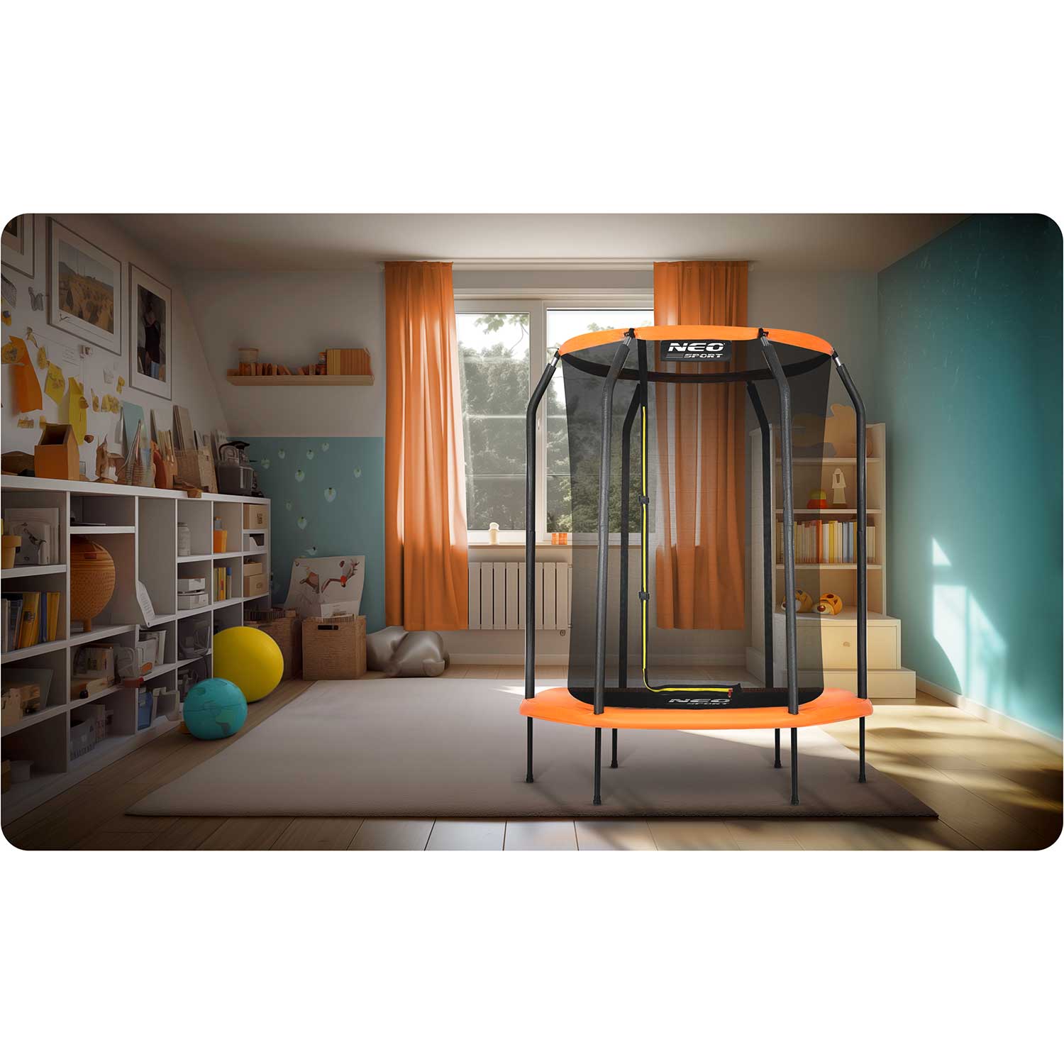 Detská záhradná trampolína 152 cm 5 ft Neo-Sport – Obrázok 7