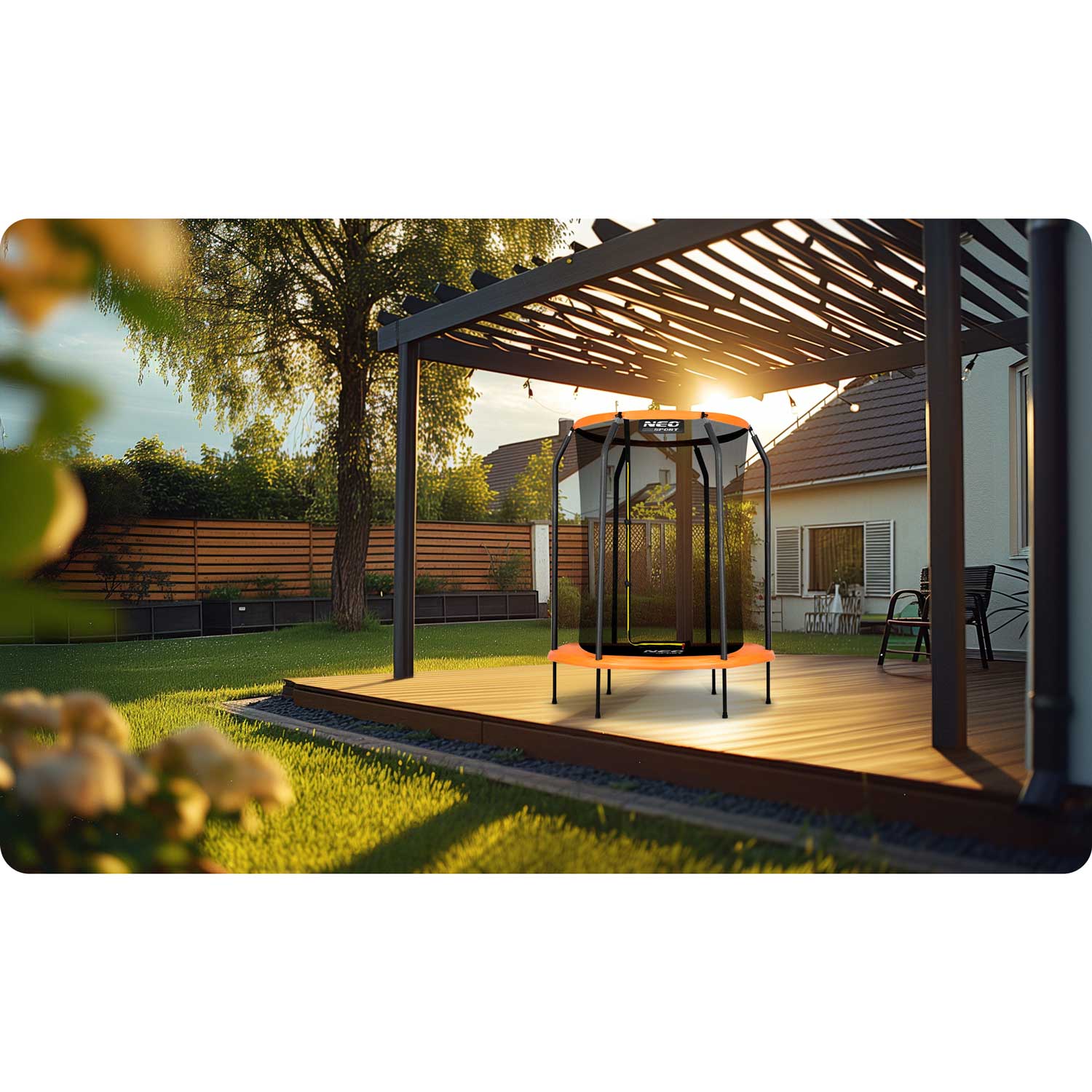 Detská záhradná trampolína 152 cm 5 ft Neo-Sport – Obrázok 3