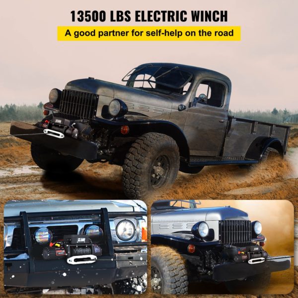 Elektrický Navijak 12V 6t 24m S Oceľovým Lanom – Obrázok 3