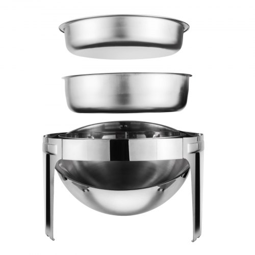 Nerezová Guľatá Miska 6,8L Set 2 – Obrázok 7