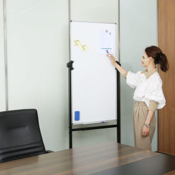Prenosná Biela Tabuľa 66×122 Cm Biela – Obrázok 5