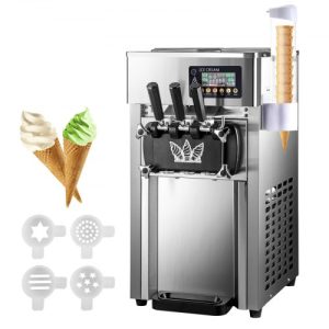 Stroj Na Výrobu Točenej Zmrzliny 1200W 3 Trysky 18l/H