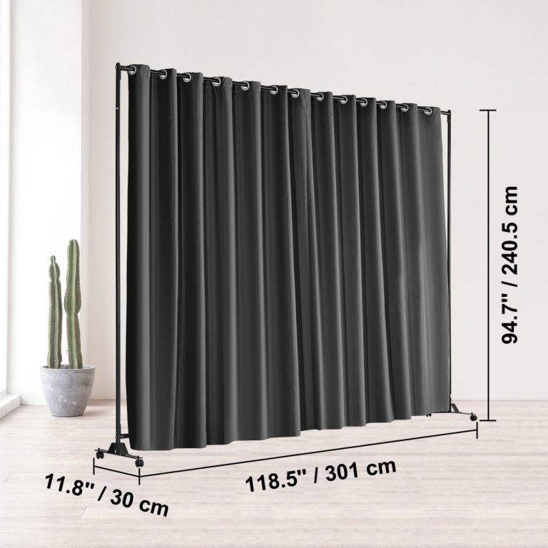 Oddeľovač Kancelárií, Rolovateľný (Čierny) 3 X 2,4 M – Obrázok 6