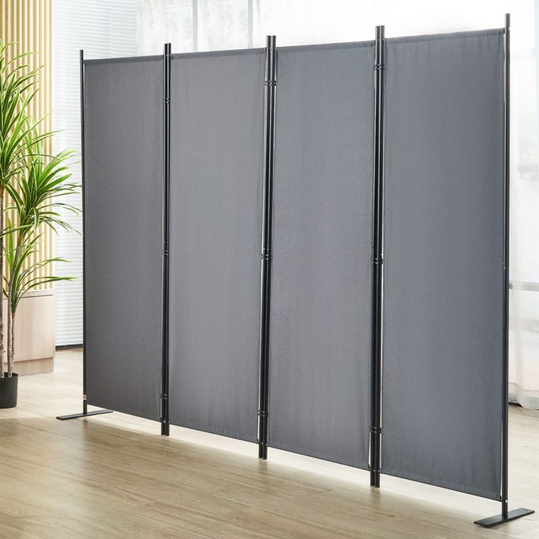 Oddeľovač Kancelárií, Skladací 4 Panelový (Tmavosivý) 2,24 X 1,7m – Obrázok 6