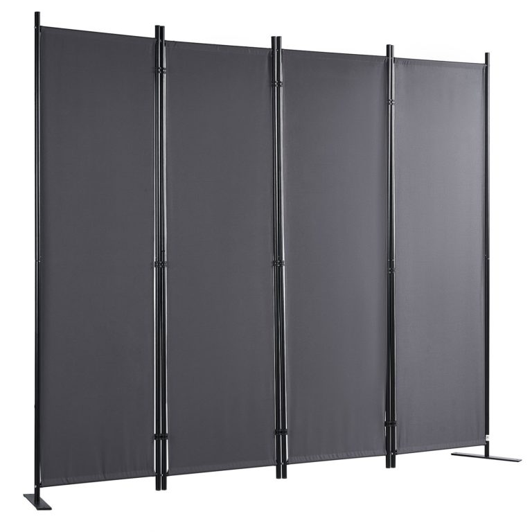 Oddeľovač Kancelárií, Skladací 4 Panelový (Tmavosivý) 2,24 X 1,7m – Obrázok 4