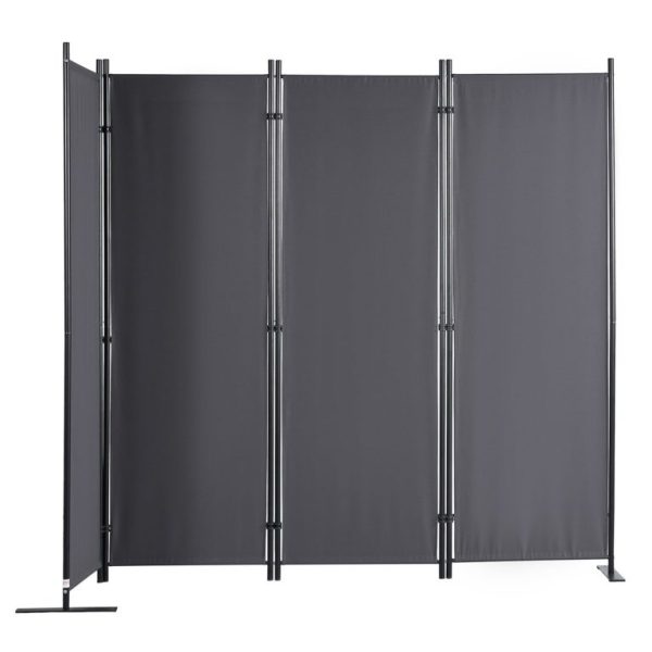 Oddeľovač Kancelárií, Skladací 4 Panelový (Tmavosivý) 2,24 X 1,7m – Obrázok 2