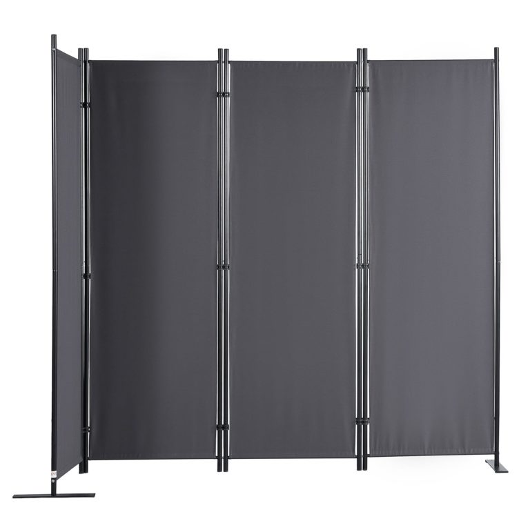 Oddeľovač Kancelárií, Skladací 4 Panelový (Tmavosivý) 2,24 X 1,7m – Obrázok 2