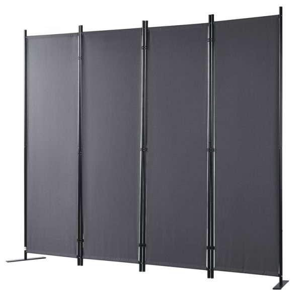 Oddeľovač Kancelárií, Skladací 4 Panelový (Tmavosivý) 2,24 X 1,7m – Obrázok 5
