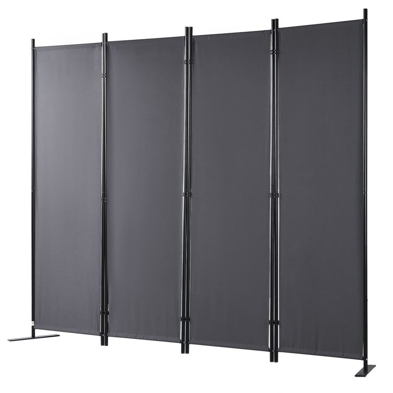 Oddeľovač Kancelárií, Skladací 4 Panelový (Tmavosivý) 2,24 X 1,7m – Obrázok 5