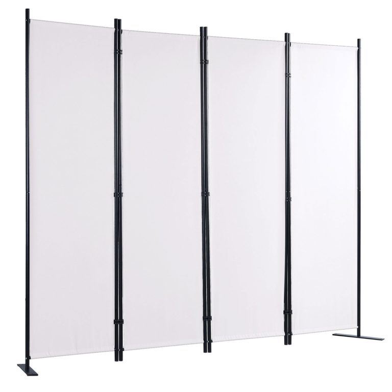 Oddeľovač Kancelárií, Skladací 4 Panelový (Biely) 2,24 X 1,7m – Obrázok 3