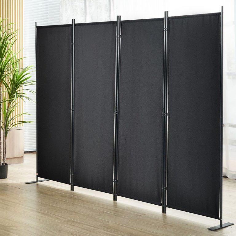 Oddeľovač Kancelárií, Skladací 4 Panelový (Čierny) 2,24 X 1,7m – Obrázok 5