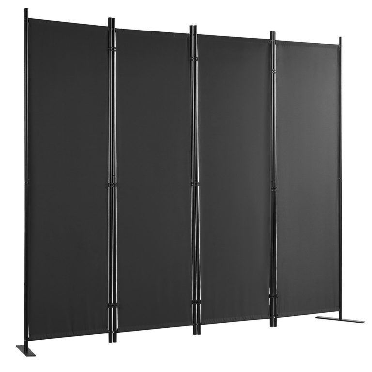 Oddeľovač Kancelárií, Skladací 4 Panelový (Čierny) 2,24 X 1,7m – Obrázok 3