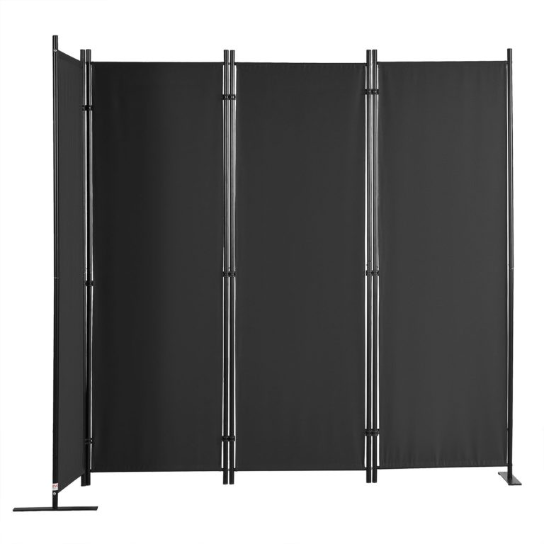 Oddeľovač Kancelárií, Skladací 4 Panelový (Čierny) 2,24 X 1,7m – Obrázok 2