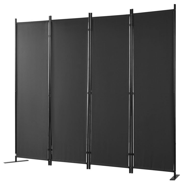 Oddeľovač Kancelárií, Skladací 4 Panelový (Čierny) 2,24 X 1,7m – Obrázok 4