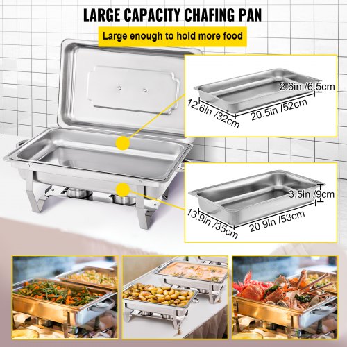 Chafingova Miska 9L Set 3 Nerezová – Obrázok 8
