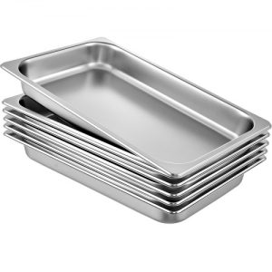 Sada 6 Nerezových Gastro Nádob Bez Pokrievky 8,5L