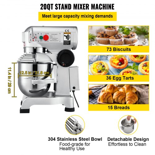 Komerčný 20L Mixér 750W – Obrázok 4
