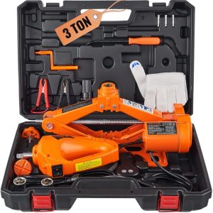 Elektrický Nožnicový Zdvihák 3t 12V Sivý (S Kompresorom/Rázovým Uťahovákom) Oranžový