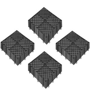 Zámkové Gumové Dlaždice 25ks, Čierne (30,5 X 30,5 Cm)