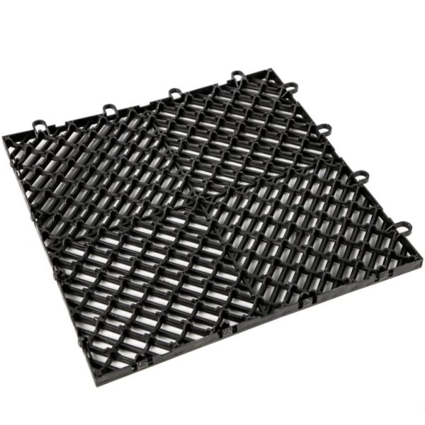 Zámkové Gumové Dlaždice 50ks, Čierne (30,5 X 30,5 Cm) – Obrázok 4