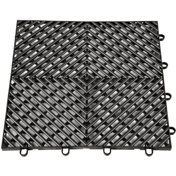 Zámkové Gumové Dlaždice 50ks, Čierne (30,5 X 30,5 Cm) – Obrázok 3