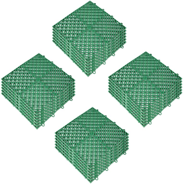 Zámkové Gumové Dlaždice 55ks, Zelené (30,5 X 30,5 Cm)