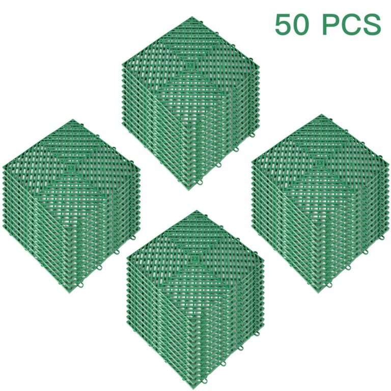 Zámkové Gumové Dlaždice 50ks, Zelené (30,5 X 30,5 Cm)