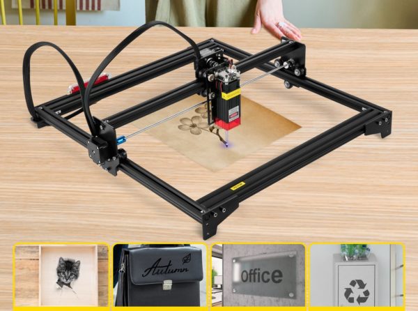 Laserový Gravírovací Stroj 41 X 40cm Veľká Gravírovacia Plocha 5,5 W Výkon Lasera – Obrázok 2