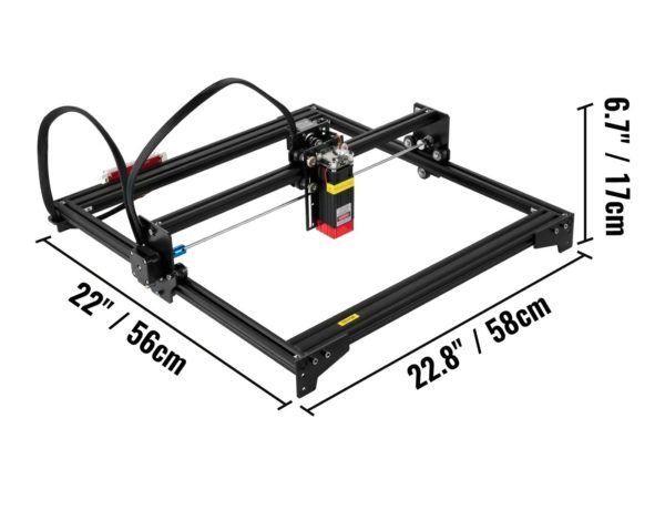 Laserový Gravírovací Stroj 41 X 40cm Veľká Gravírovacia Plocha 5,5 W Výkon Lasera – Obrázok 3