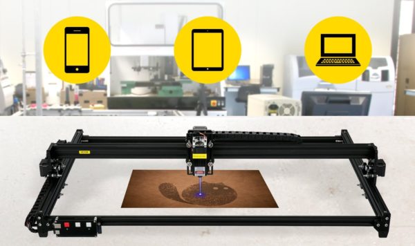 Laserový Gravírovací Stroj 46 X 81cm Veľká Gravírovacia Plocha 7,5W Výkon Lasera – Obrázok 7