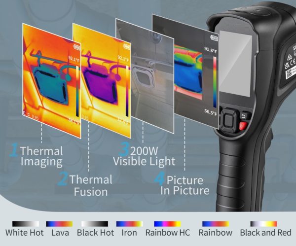 Infračervená Termokamera Kamera S Viditeľným Svetlom, Rozlíšenie 240 X 180 – Obrázok 2